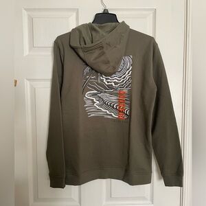 NWT Reel Life Men's Olive Green Graphic Hoodie Sizes Small/Medium Available